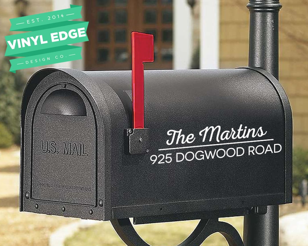 Custom Mailbox Decals: Personalized Address Vinyl Lettering (set of 2 ...