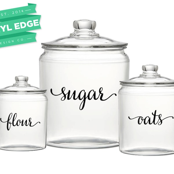 Vinyl Pantry Labels Etsy