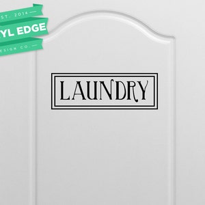 Laundry Room Door Vinyl Decal - Custom Laundry Door Vinyl - Vinyl Home Decor - Removable Vinyl Door Decal [DOOR0008]