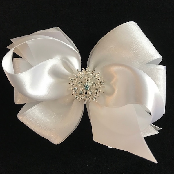 Flower Girl Hair Bow Etsy