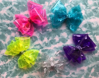 Swimming pool pigtail bows medium jelly bow 3.5 inches pool party favor beach bow inches waterproof bow Cici’s