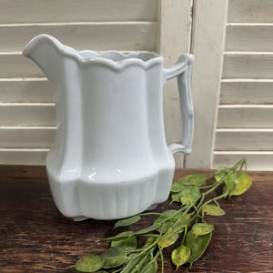 Vintage Royal IRONSTONE Johnson Bros Ribbed Small Pitcher