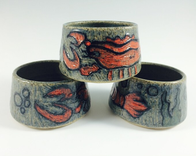 Hand Made Pottery Lobster Butter Dishes Lobster Ramekin Etsy