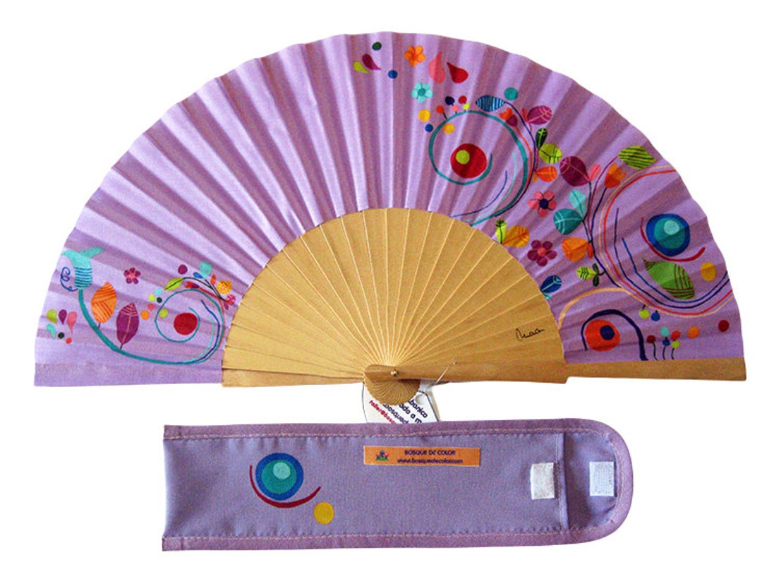 Hand Painted With Matching Sheath Fan