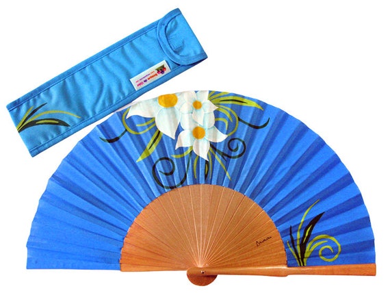 Hand Painted With Matching Sheath Fan purity | Etsy