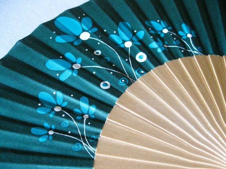 Hand Painted With Matching Sheath Fan enchanted - Etsy