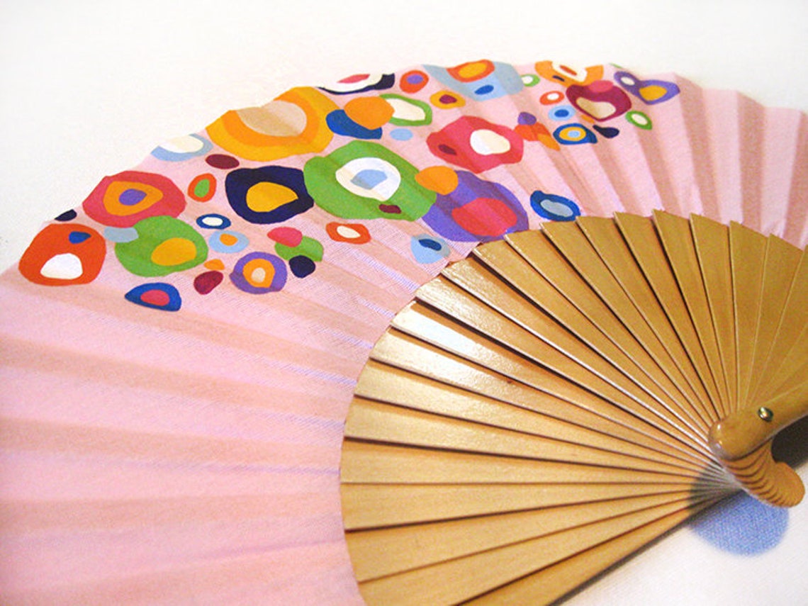 Hand Painted With Matching Sheath Fan bubbles - Etsy