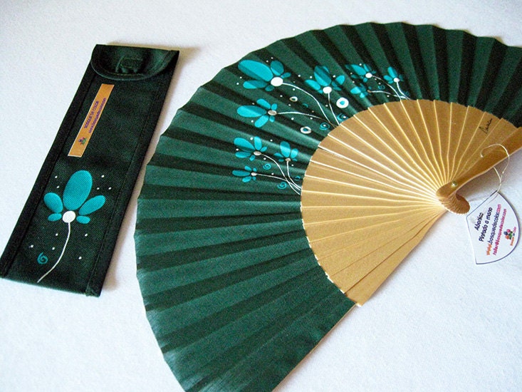 Hand Painted With Matching Sheath Fan enchanted - Etsy