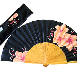 Hand painted with matching sheath Fan &quot;delicacy&quot;