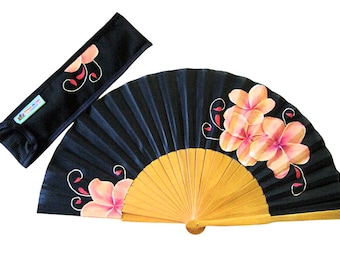 Hand painted with matching sheath Fan "delicacy"