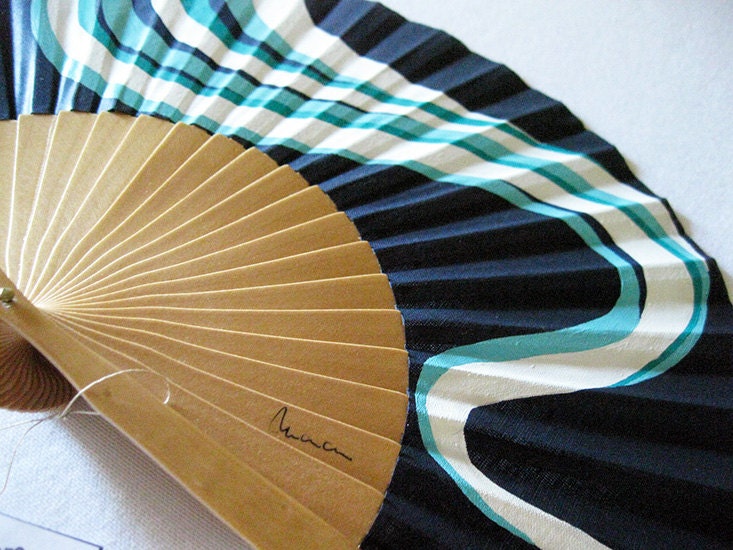Hand Painted With Matching Sheath Fan