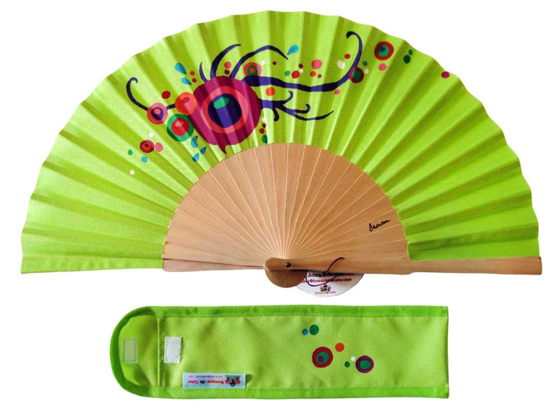 Spanish Hand-painted Fan With Matching Cover - Etsy