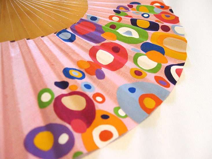 Hand Painted With Matching Sheath Fan bubbles | Etsy