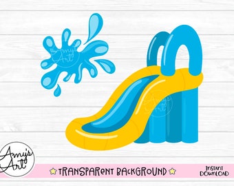 Download Water Slide Clipart Etsy