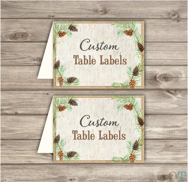 Table Labels Name or Food Label Tents Place Setting Cards Etsy