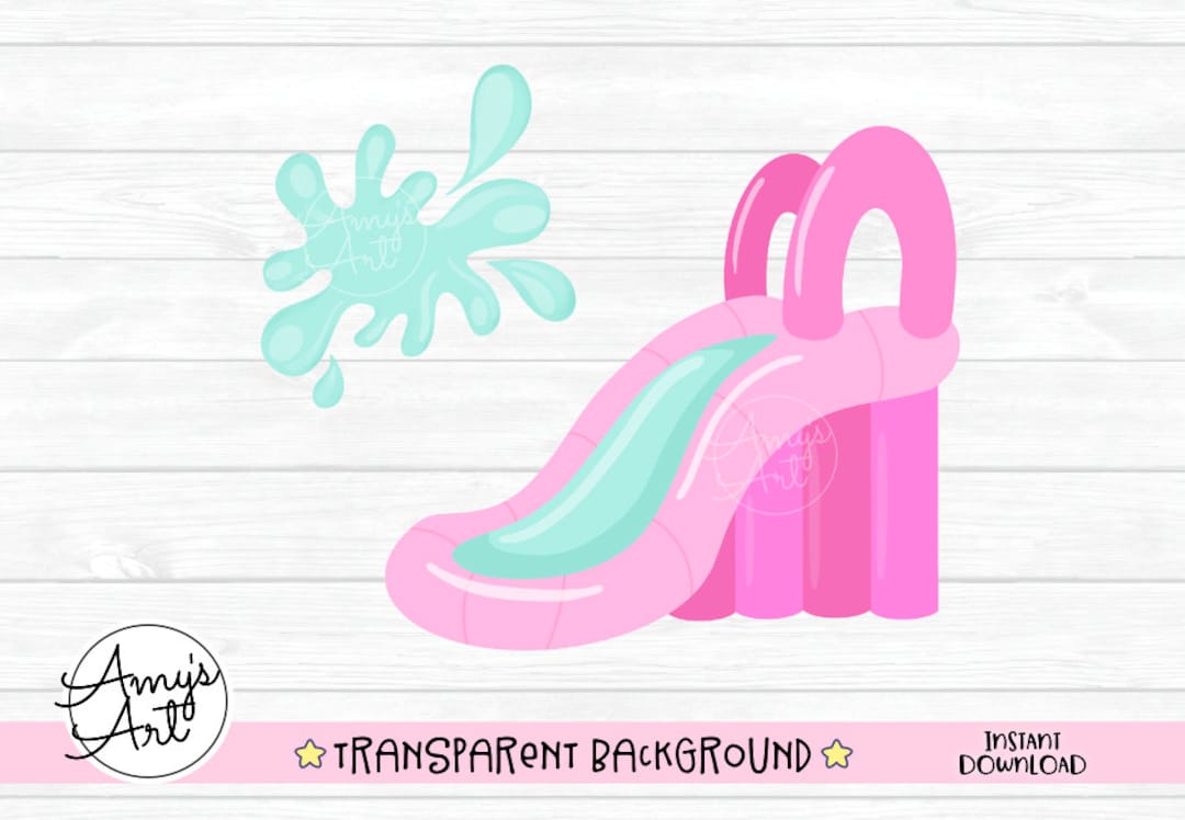 Inflatable Waterslide Clipart Splash Clipart Water Park Event Party