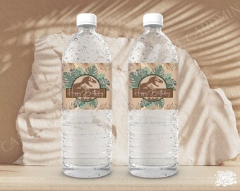 Water Bottle Labels Dinosaur Drink Wrappers Birthday Boy 517
