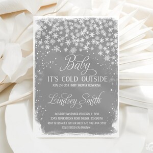 EDITIERBARE Baby It&#39;s Cold Draußen Einladungen, Winter Wonderland Baby Shower einladen, Geschlecht Neutral, Digital Sofort Download Vorlage JT790