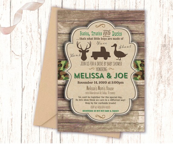 Baby Shower Wood 3x4 Rustic Girl or Boy Party Matching Invitation Design Baby Shower Book Card Brown INSTANT DOWNLOAD!