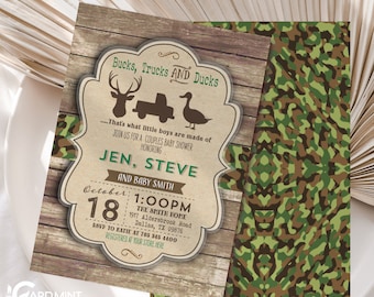 Birthday Invitation Templates Shower Invitation Camouflage Baby