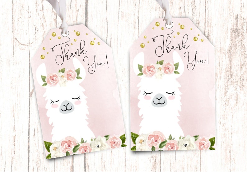 EDITABLE Llama Baby Shower Invitations New Mama Pink and | Etsy