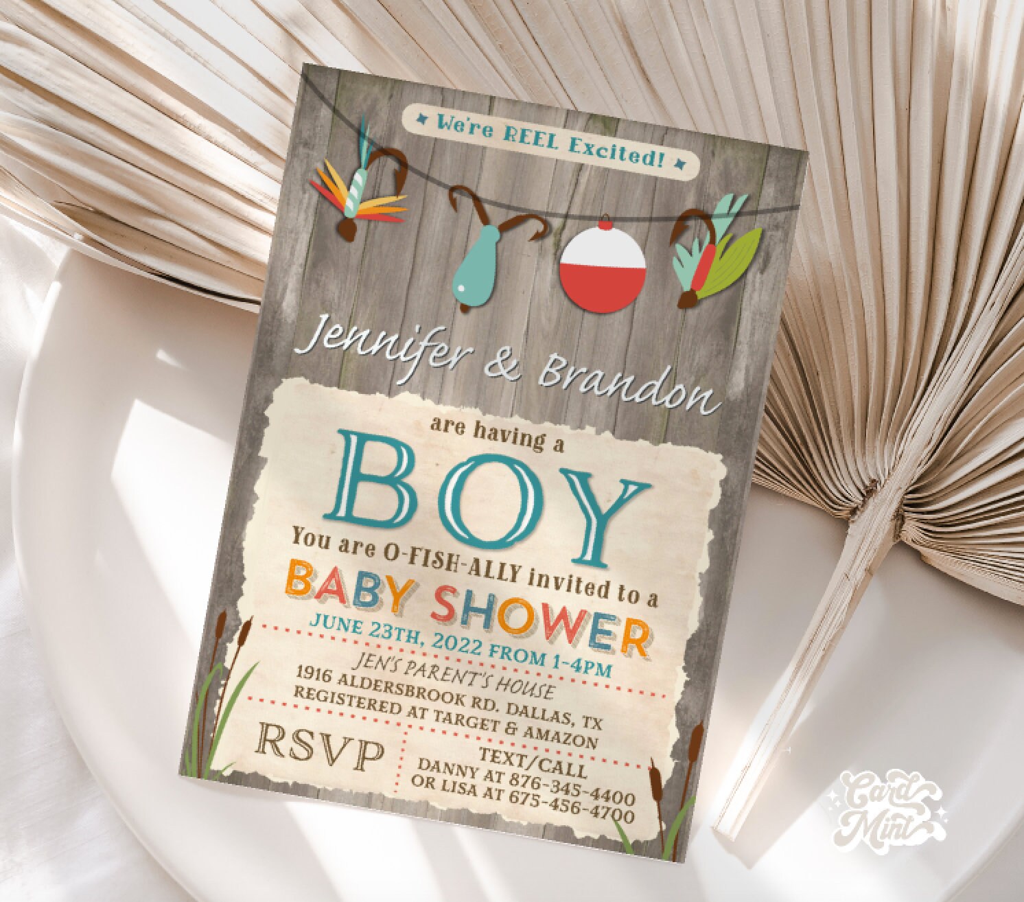 EDITABLE Fishing Baby Shower Invitations It's a Boy - Etsy