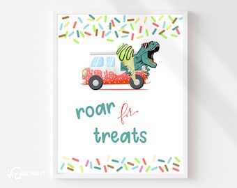 Dinosaur Birthday Party Table Sign 8x10 Digital Editable Template SN1404
