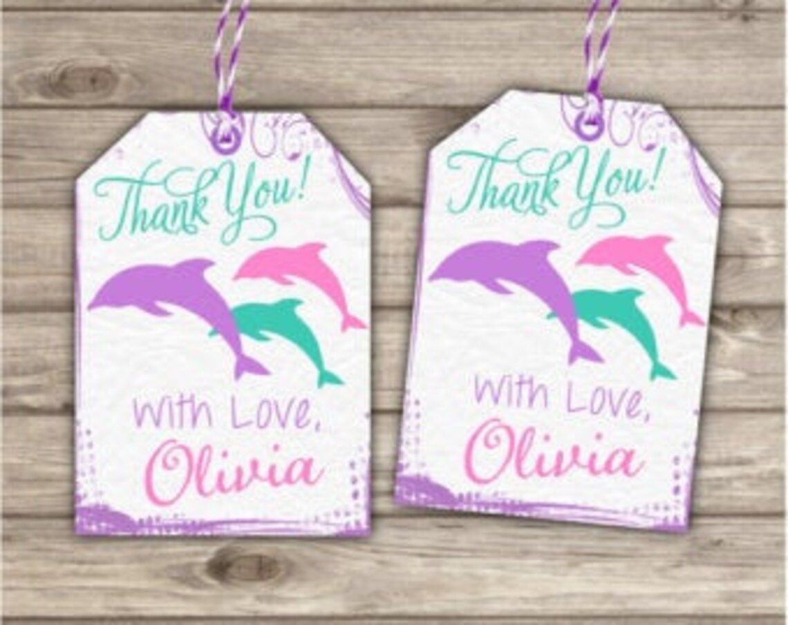 Dolphin Thank You Cards Dolphin Silhouette Design Splash | Etsy