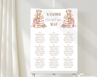 EDITABLE Seating Chart Template, Chapter Seating Poster Digital Download  Seating Plan Chart SN2007