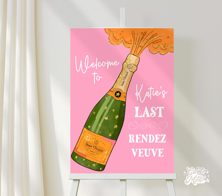  Veuve Clicquot Brut Champagne Vintage Style Round Tin Sign  Metal Signs Poster Wall Decor Door Plaque for Culb Bar Cafe 30 X 30cm/12 X  12 inch, White-7 : לבית ולמטבח