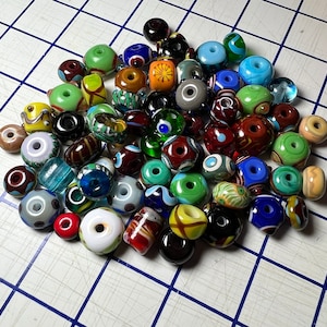 10 Norse Viking Lampwork Glass Bead Assortment image 5