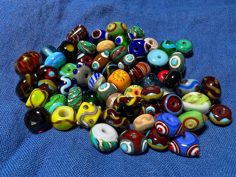 10 Norse Viking Lampwork Glass Bead Assortment image 3