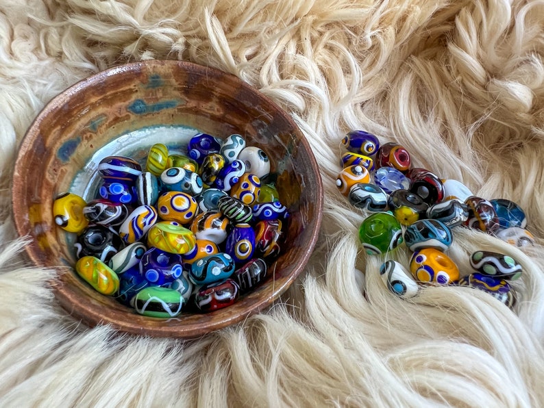 10 Norse Viking Lampwork Glass Bead Assortment image 4