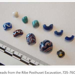8th Century Ribe Viking Beads Reproductions of Historical Glass Beads image 4