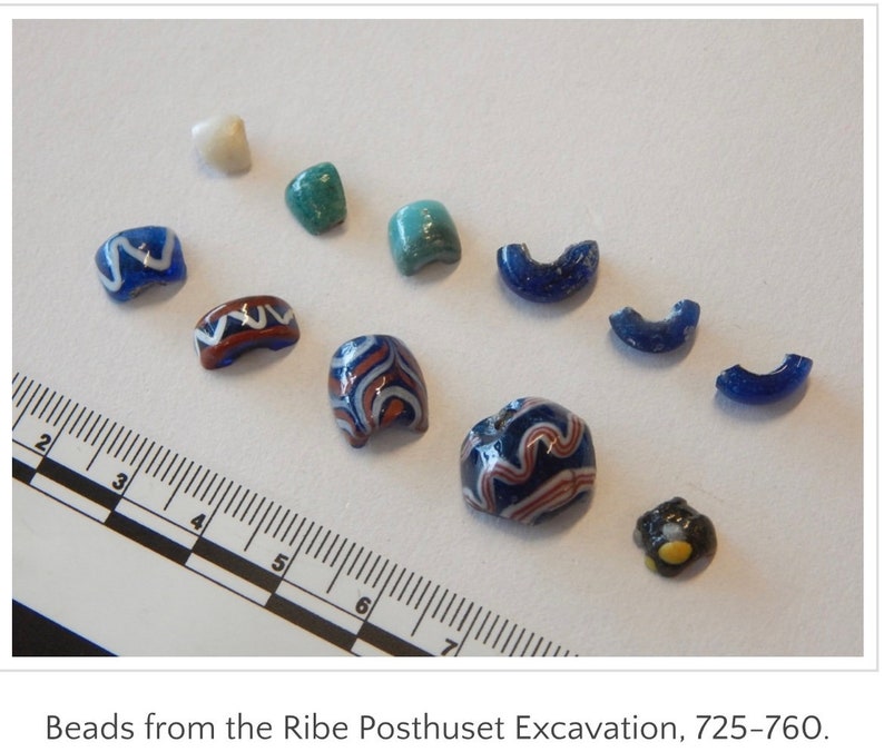 8th Century Ribe Viking Beads Reproductions of Historical Glass Beads image 4