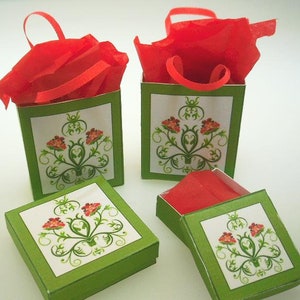 Art Nouveau Christmas Bags and Boxes Download