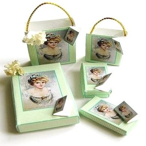 1:12th scale Miniature Camilla Bags and Boxes Digital Kit