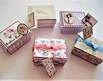 1:12th scale Miniature x 10 Adorable Shoe Boxes Digital Kit