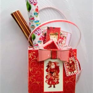 1:12th scale miniature Digital Download Filled Christmas Bag Kit