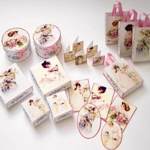 1:12th scale dollhouse Ladies Pink Shop Set Kit