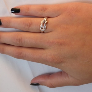 Sterling Silver Sailor KNOT RING in Matte or Shiny Finish,LOVE Knot Ring,Sterling Silver,Celtic Love Knot,Traditional ring,Free Shipping