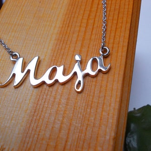 NAME Necklace, Silver, Personalized Name, Necklace with Name of Your Choice, Nameplate necklace, Custom name necklace,Big font,FREE SHIPPING