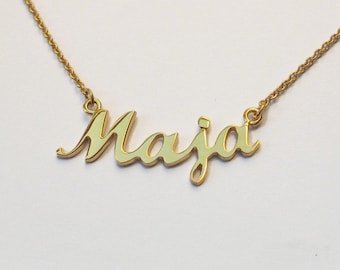 NAME Necklace,Gold,  Personalized Name, Necklace with Name of Your Choice, Nameplate necklace, FREE SHIPPING