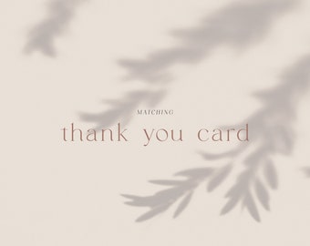 Matching Thank you card for any collection in the shop