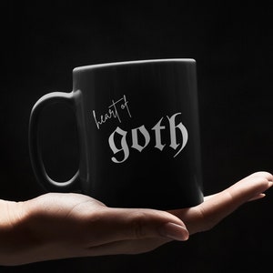 Heart of Goth Mug Goth Mug Goth Gift Emo Gift Emo Coffee Mug Elder Emo Mug Elder Emo Gift Creepy Mug Gothic Gift Emo Forever Mug 2000s Mug