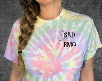 Elder Emo Shirt Emo Clothing Emo Shirt Retired Emo Kid Emo Kid Emo Gift Emo Clothes Pastel Goth Shirt TieDye Shirt Tie Dye Shirt Emo Tie Dye