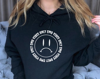 Emo Vibes Hoodie Alt Clothing Retired Emo Kid Emo Gift Emo Forever Emo Clothing Pastel Goth Sweatshirt Alternative Clothing Emo Clothing