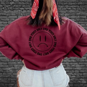 Emo Sweatshirt Emo Clothing Retired Emo Kid Pastel Goth Clothing Emo Shirt Pastel Alt Clothing Aesthetic Sweatshirt Crewneck Sweatshirt