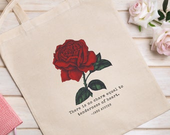 Coquette Tote Bag Heart Tote Bag Coquette Aesthetic Bookcore Bag Jane Austen Bag Feminine Tote Bag Coquette Clothing Romantic Tote Bag Poet