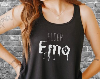 Emo Tank Top Emo Shirt Emo Clothing Goth Tank Top Emo Kid Shirt Retired Emo Kid Goth Clothes Emo Clothes Elder Emo Gift Elder Emo Shirt